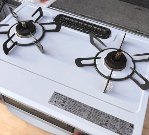 お引取り限定 美品 24年製 リンナイ LPガス用コンロ 2口ガステーブル RTE565GRL 左強火