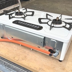 お引取り限定 23年製 リンナイ HOWARO ホワロ LPガス用コンロ 2口ガステーブル ET34NJH4A-W1 両側標準火力バーナー の画像