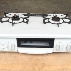 お引取り限定 23年製 リンナイ HOWARO ホワロ LPガス用コンロ 2口ガステーブル ET34NJH4A-W1 両側標準火力バーナー の画像