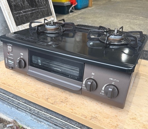 お引取り限定 美品 21年製 パロマ LPガス用コンロ 2口ガステーブル IC-S37DX-L 左強火力