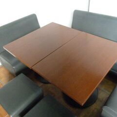 【中古】Public パブリック ボックスソファセット テーブル×2 業務用 BOXソファ 店舗 飲食店 カラオケ バー カフェ 待合 椅子の画像