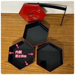 重箱六角形　持ち手付きの画像