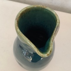 美品　小樽焼　小樽窯　徳利　青緑　一輪挿し　花瓶　花器の画像