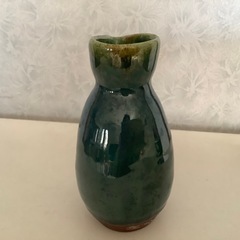 美品　小樽焼　小樽窯　徳利　青緑　一輪挿し　花瓶　花器の画像