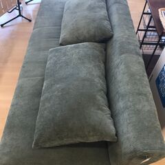 A-497【リユースのサカイ野々市店】ジモティ来店特価‼ ｿﾌｧｰ 緑 クリーニング済みの画像