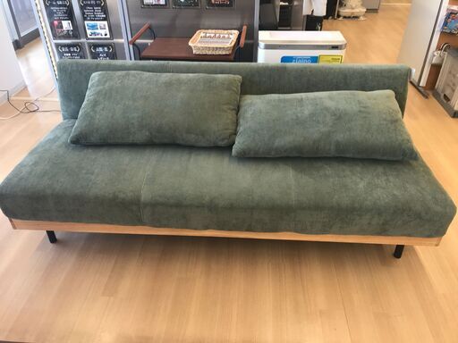 A-497【リユースのサカイ野々市店】ジモティ来店特価‼ ｿﾌｧｰ 緑 クリーニング済み