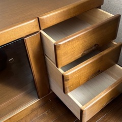 【無料】木製キャビネット / テレビ台 / リビング収納 (レトロ)の画像