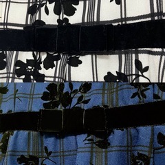 fuerte ノースリーブワンピース 花柄チェックの画像