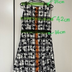 fuerte ノースリーブワンピース 花柄チェックの画像