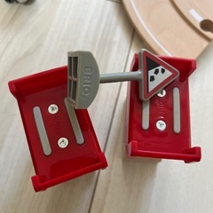 ブリオ レールセットと追加パーツ IKEA電池車付きの画像
