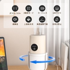 新品！⭐️LED⭐️コードレス　加湿器の画像