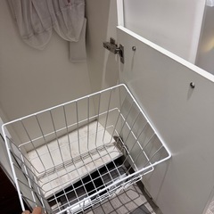 洗面ランドリー収納 大容量 ホワイトの画像