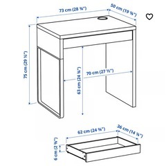 IKEAデスク　ミッケ(ホワイト)の画像