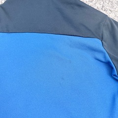 adidas パーカー 140サイズ 青/グレーの画像