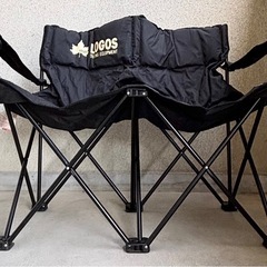 中古◆ロゴス◆ペアスリムチェア◆二人掛け◆折りたたみの画像