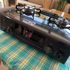 美原店 Paloma パロマ LP用 ガステーブル IC-S37K-2L 2022年製 左強火　グリル付きの画像