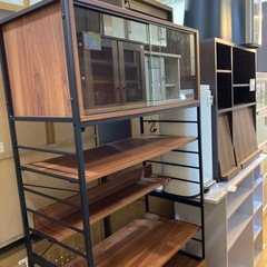 ⭐️オシャレ⭐️2面レンジボード スリム ヴィンテージ風　アイアン レール引き出し No.2650 KEの画像