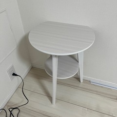 サイドテーブル コーナーテーブル 白の画像