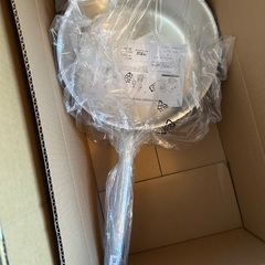 10200円で購入した新品未使用  ムラノ インダクション直火 IH対応 18-8ステンレス 片手浅型鍋 蓋無 28cmの画像