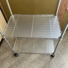 キャスター付 スチールラック 3段の画像