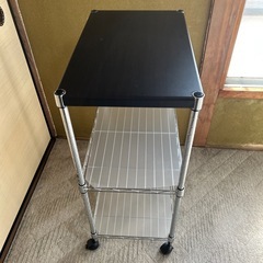 キャスター付 スチールラック 3段の画像