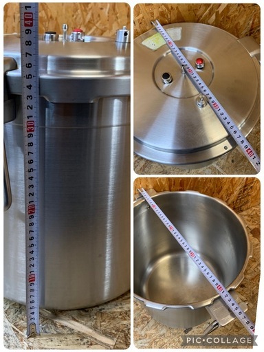 C(7662) ワンダーシェフ プロ 圧力鍋 ビッグ 30L NPDC30 IH対応 両手鍋 業務用 飲食店 店舗用 厨房用 中古