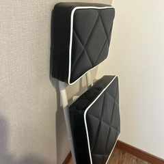 折りたたみ クッション 椅子 チェア 黒 ブラック パイプの画像