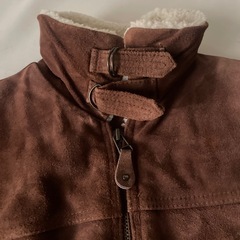 牛革 本革 スエード スゥエード ジャケット MEDIUM Mサイズ 中 ボア 中古品  の画像