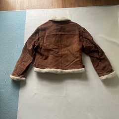 牛革 本革 スエード スゥエード ジャケット MEDIUM Mサイズ 中 ボア 中古品  の画像