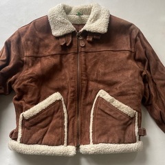 牛革 本革 スエード スゥエード ジャケット MEDIUM Mサイズ 中 ボア 中古品  の画像