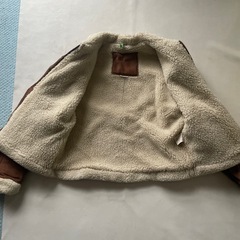 牛革 本革 スエード スゥエード ジャケット MEDIUM Mサイズ 中 ボア 中古品  の画像