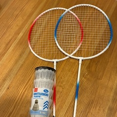 未使用　美品　バドミントン　おもちゃ　シャトル　羽　5個　付きの画像