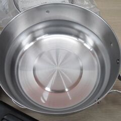 開封未使用保管品 オダジマ 揚げてお仕舞い 天ぷら鍋 温度計付き オイルポット兼用 ツイン天ぷら鍋 20㎝ 片手鍋 揚げ物用 苫小牧西店の画像