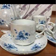 ティーセット　ティーカップ　5客　来客用　オーロラ加工keinan chinaの画像