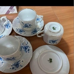 ティーセット　ティーカップ　5客　来客用　オーロラ加工keinan chinaの画像