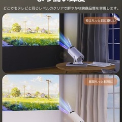 プロジェクター 家庭用 Android TV搭載 4K対応 天井投影可能の画像