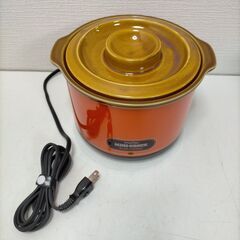  送料無料 imarflex ミニクロック スロークッカー 電気調理鍋 赤　オレンジ　レトロ家電 ビンテージ キッチン用品 3201 箱付き 説明書付き 電気陶器鍋  レトロ  251107-4Yの画像