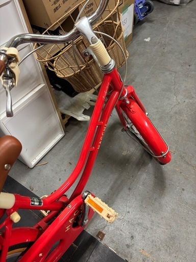 HACCHI 子供用自転車 20インチ 赤 BAAマーク付き 前かご・リアキャリア