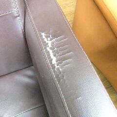 イタミ有 ソファ 2人掛け ブラウン 幅116×奥67×高78 長椅子 コンパクト ソファー ２P 茶系 札幌市厚別区 厚別店の画像