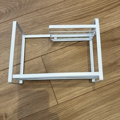 調味料スチール棚とクリップ2個の画像