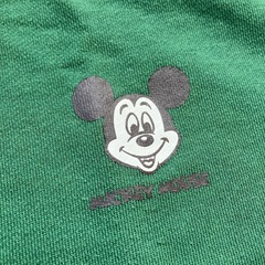 K2511-097 Disney mickey スウェット トレーナー Mサイズ グリーン 毛玉汚れ有りの画像