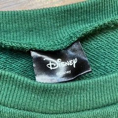 K2511-097 Disney mickey スウェット トレーナー Mサイズ グリーン 毛玉汚れ有りの画像