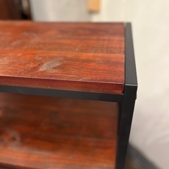 アイアン ウッド インダストリアル シェルフ ラック オープンシェルフ 収納 什器 棚 家具 店舗什器 黒フレーム 木製棚 iron shelf wood display open rack industrial の画像