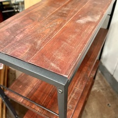 アイアン ウッド インダストリアル シェルフ ラック オープンシェルフ 収納 什器 棚 家具 店舗什器 黒フレーム 木製棚 iron shelf wood display open rack industrial の画像