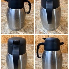 C(7663) ステンレス製 卓上ポット 2個 業務用 飲食店 店舗用 厨房用 中古の画像