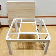 stp-3532　カジュアルコタツ　EKA-70AW　70×70　リバーシブルこたつ　座卓　ローテーブル　テーブル　炬燵　木目調　ホワイト　天板リバーシブル　リビング　暖房の画像
