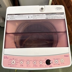 東Z#405 洗濯機 ピンク ハイアール Haier JW-C55CK 2018年製の画像