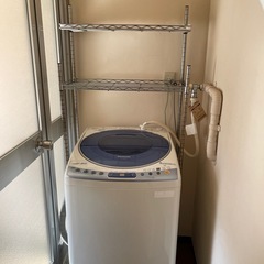 Panasonic全自動洗濯機と洗濯棚セット
の画像