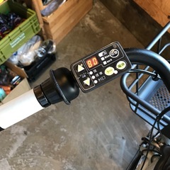 BRIDGESTONE bikke チャイルドシート付き 2015年モデル　3ヶ月動作保証付き　お買い得な子供乗せ電動アシスト自転車をお探しの方に　ブリヂストン ビッケ ブルーグレー　幼児2人同乗基準適合車の画像