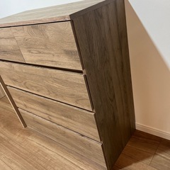 アイリスオーヤマ 4段 衣装ケース 引き出し 北欧 ウッドチェスト　チェスト 収納　　の画像